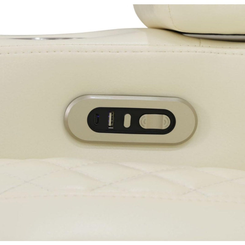 Electric Power Recliner Sofa Living Room Furniture, Comfy Home Theater Breathing Leather Seating
