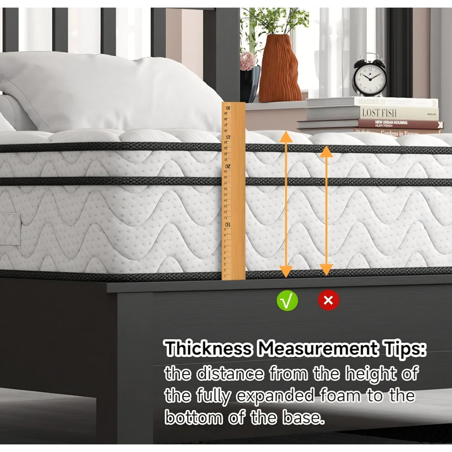Vesgantti Twin Mattress, 10 Inch Hybrid Single Bed Mattress in a Box with Memory Foam and Pocket Spring, Ergonomic Design & Pressure Relief, Medium Firm Feel, 39"*75"*10"
