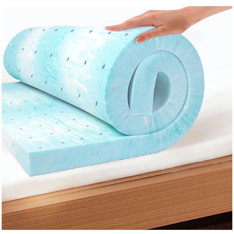 EGO 3 Inch Queen Mattress Topper Gel Memory Foam for Pressure Relief Cooling Gel Infused