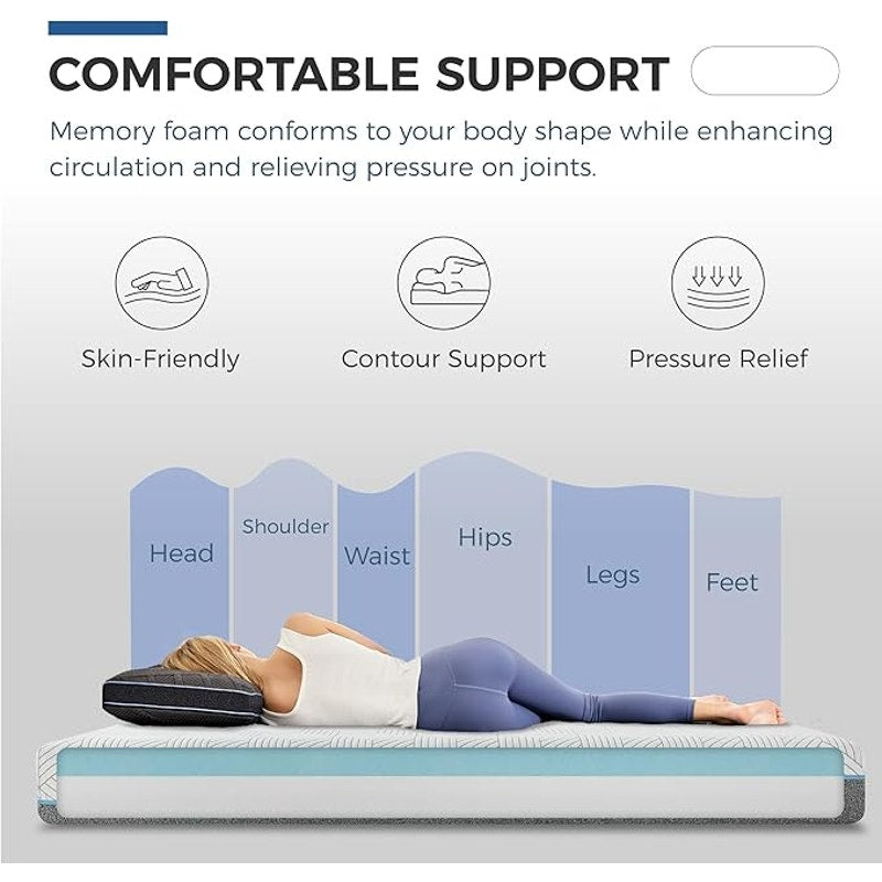FATHOM Firm Queen Mattress 10 In Memory Foam Mattress Queen Size Bed in a Box, CertiPUR-US Certified