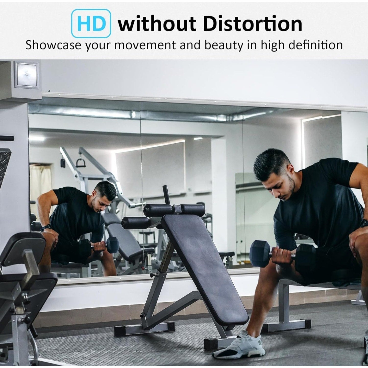 63X24 3Pack Large Home Gym Mirror, Frameless Tempered Glass Dance Wall Mounted Mirror for Home