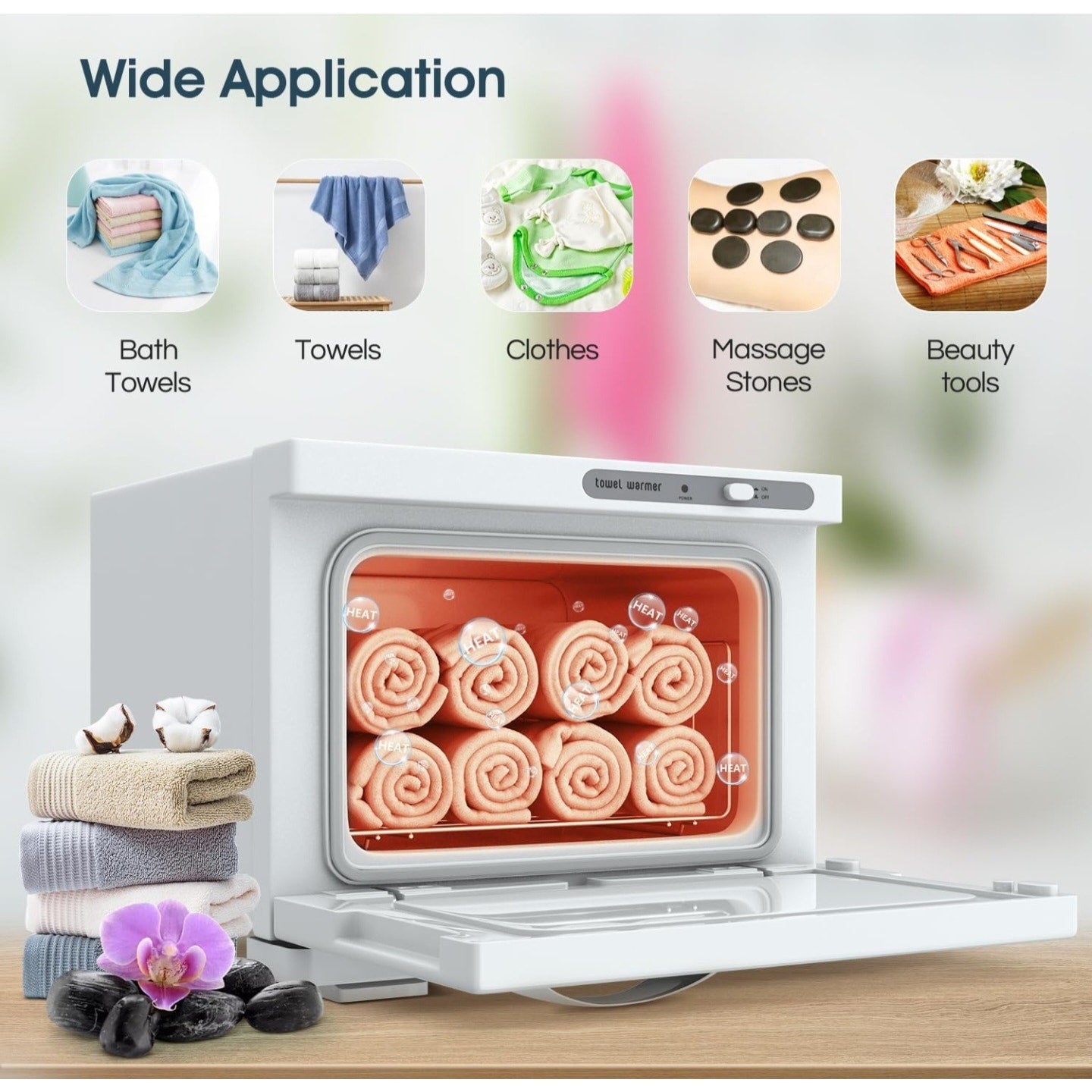Towel Warmer Cabinet, 8L Hot Spa Small Towel Warmer Heating Use for Facial Spa, Hair Beauty,