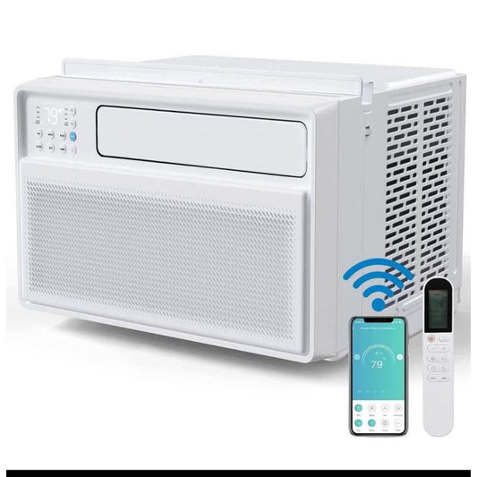 acekool 8000 btu inverter smart window air conditioner, window ac unit with remote/app control, open