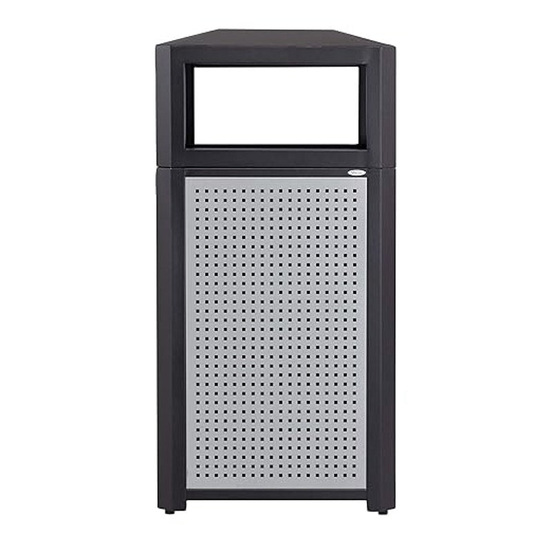 Safco Evos Steel Trash Can,38 Gallons,Indoor and Outdoor Use,Commercial Garbage CanwithPlasticLiner