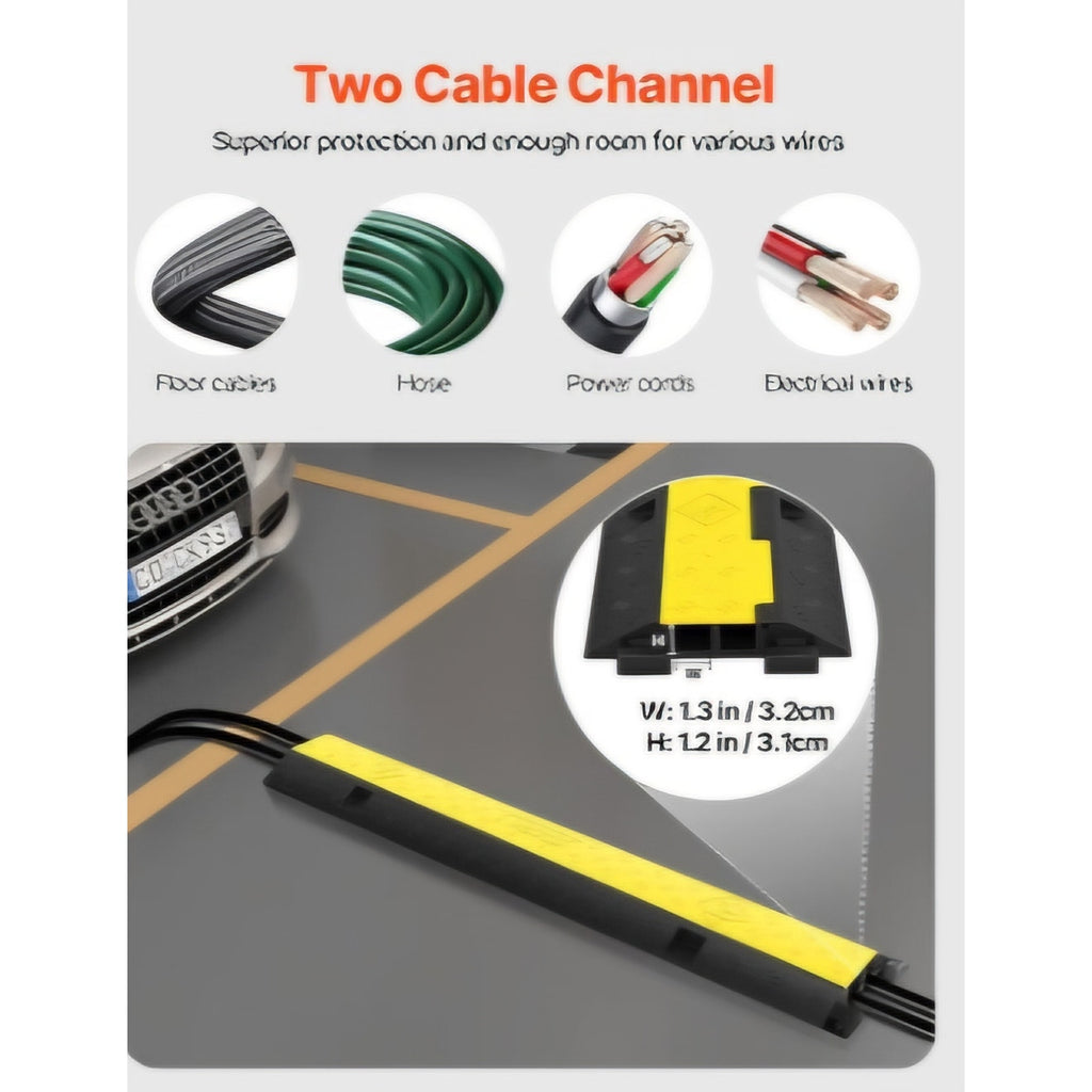 Happybuy 3 Pack of 2 Channel 11000lbs per Axle Capacity Protective Wire Cord Ramp