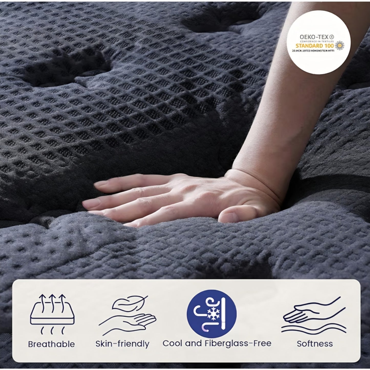 King Size Mattress (High-End Upgraded) Hotel-Level Luxury 16 Inch Hybrid King Mattress In A Box