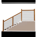 5 Feet x 5/8-inch Round Horizontal Bar Baluster for Stair Remodel - Wrought Stair Iron Baluster for