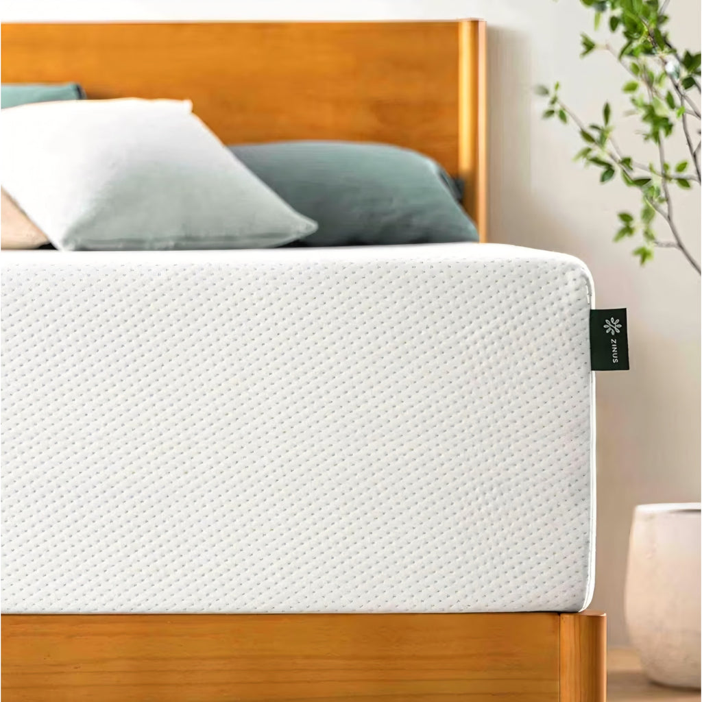 Zinus 14 Inch Queen Green Tea Memory Foam Mattress, Fiberglass Free