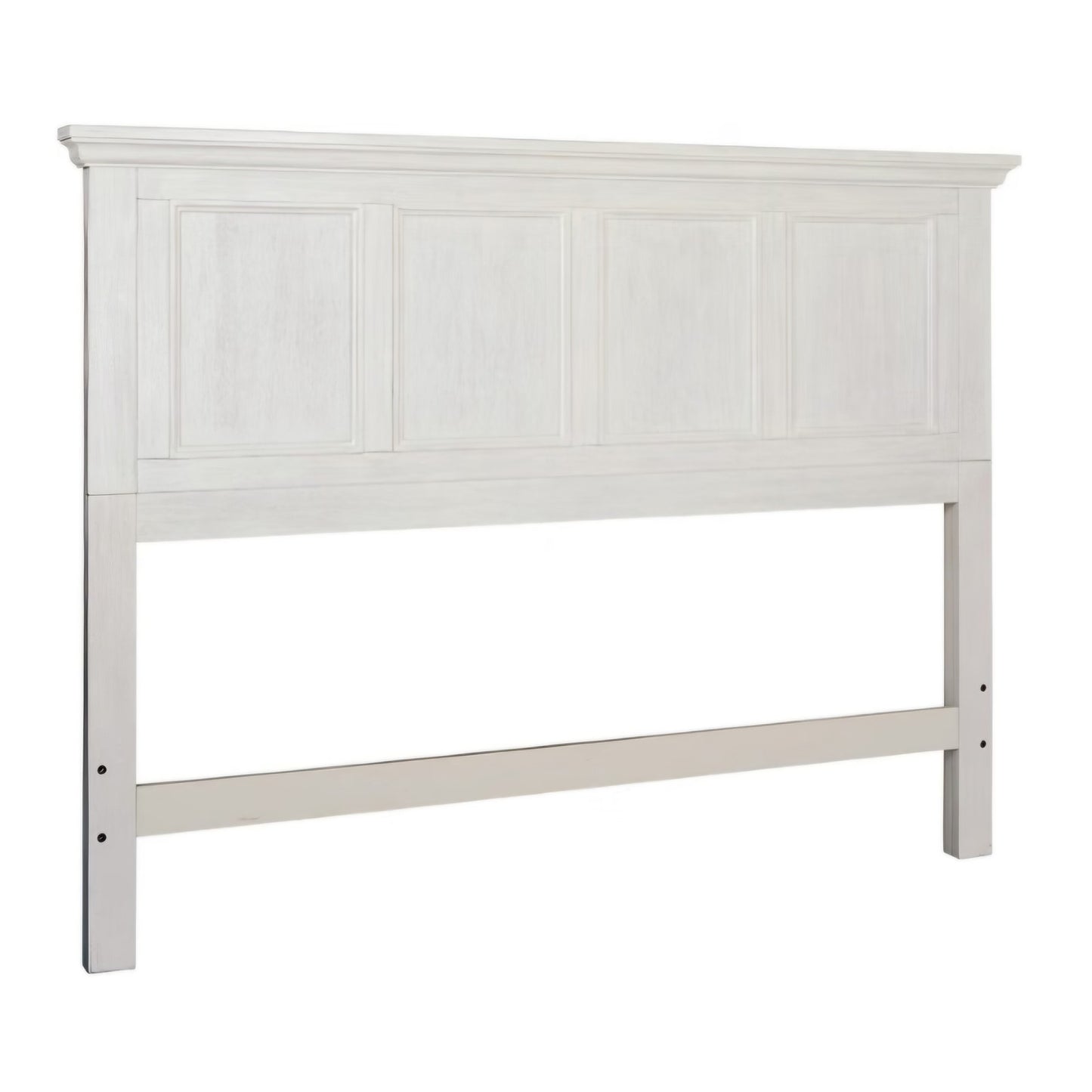 OSP Home Furnishings Farmhouse Basics Queen Headboard Only, Rustic White Finish