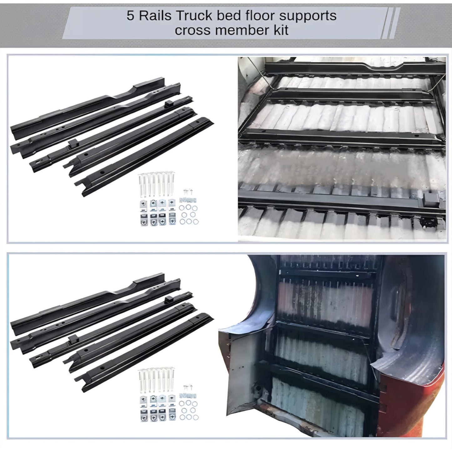 ECOTRIC 5 Long Truck Bed Crossmember Compatible with 1999-2018 F250 F350 F450 Bed Floor