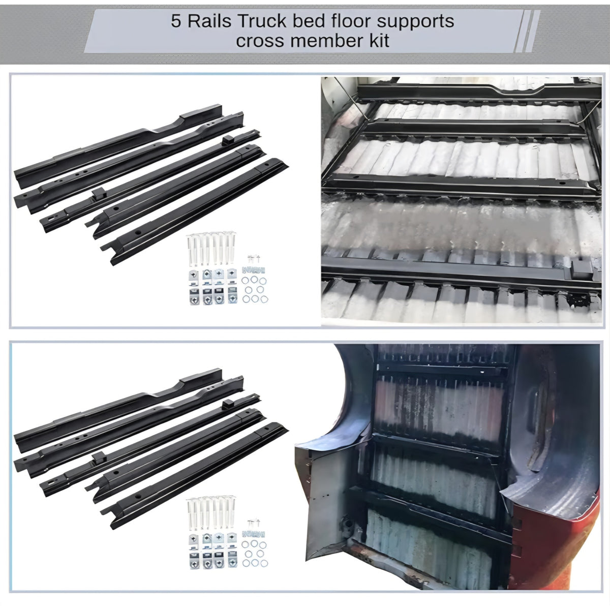 ECOTRIC 5 Long Truck Bed Crossmember Compatible with 1999-2018 F250 F350 F450 Bed Floor
