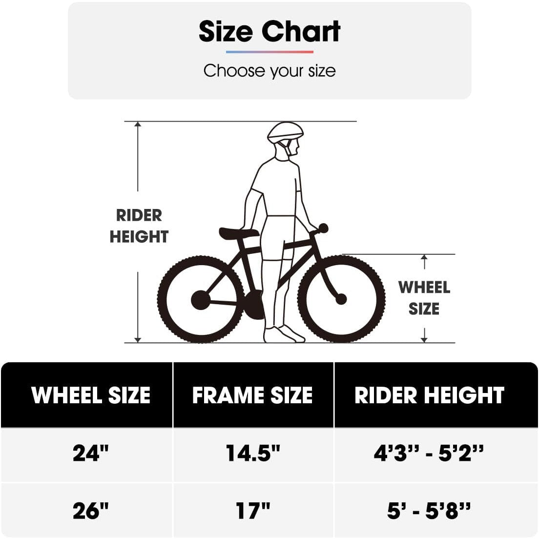 HILAND 24 inch Mountain Bike, 18 Speeds High-Carbon Steel Frame, Sport Cycling MTB Bicycle, Black