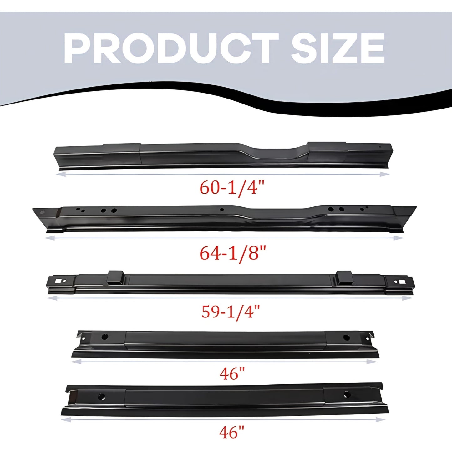 ECOTRIC 5 Long Truck Bed Crossmember Compatible with 1999-2018 F250 F350 F450 Bed Floor