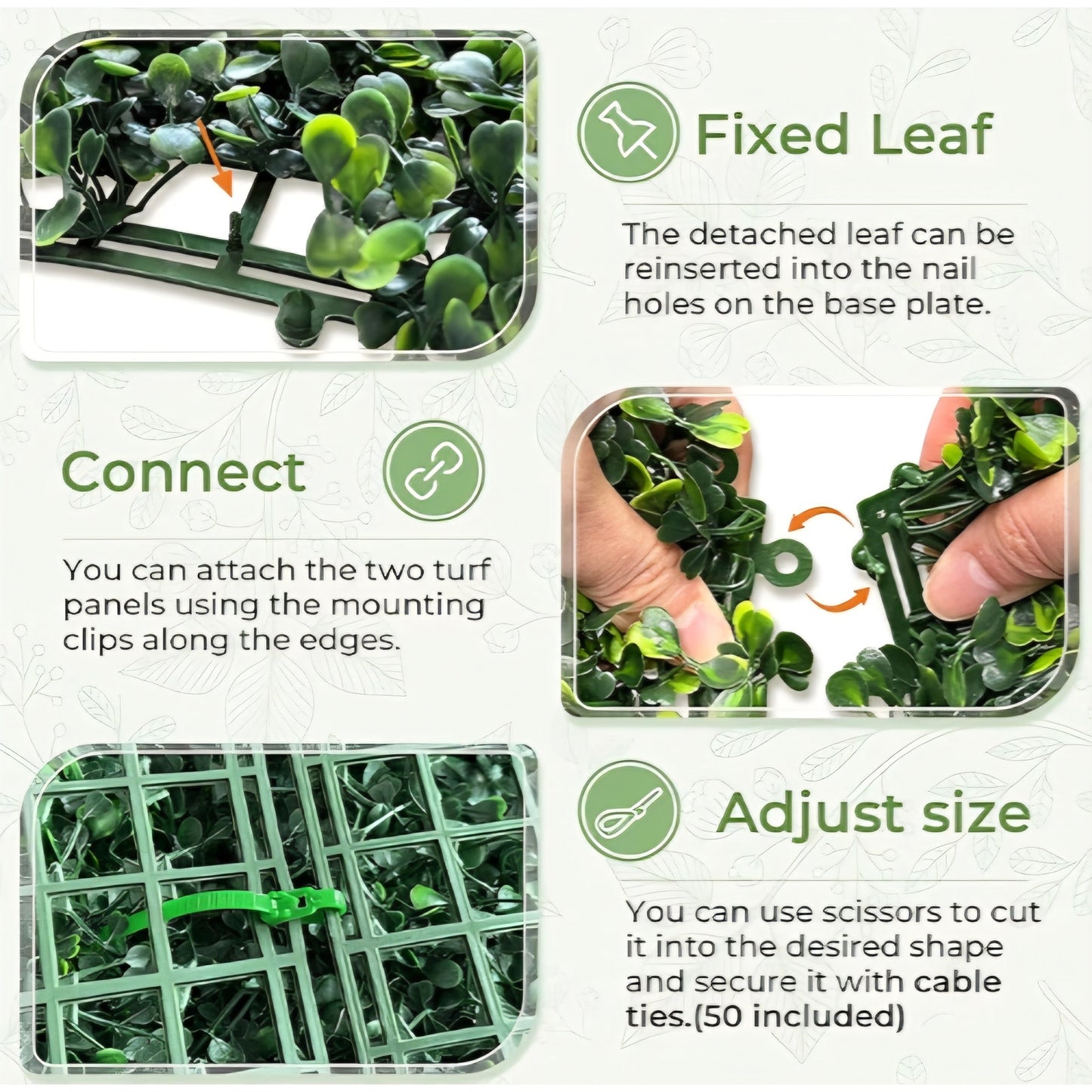 Artificial Boxwood Backdrop Roll: 72"x144" (72 sqft) UV-Anti Greenery Faux Grass Hedge