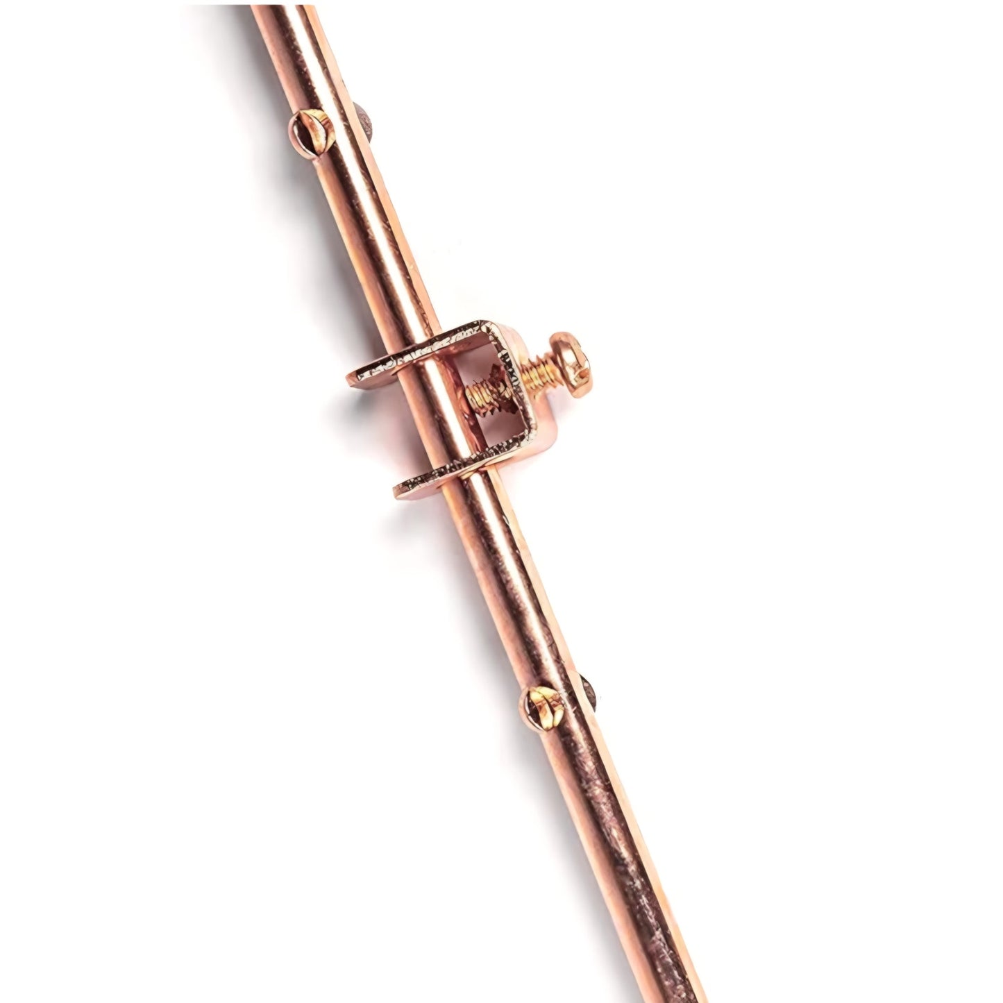 THE CIMPLE CO 4ft Copper Grounding Rod - 3/8" Diameter - Includes Ground Rod Clamp