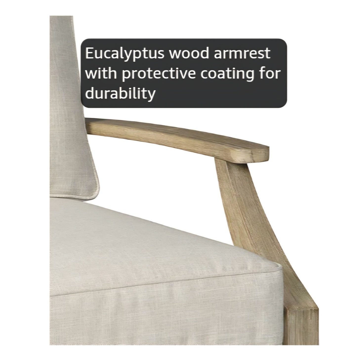 Signature Design by Ashley Clare View Outdoor Lounge Chair, Eucalyptus Wood Frame