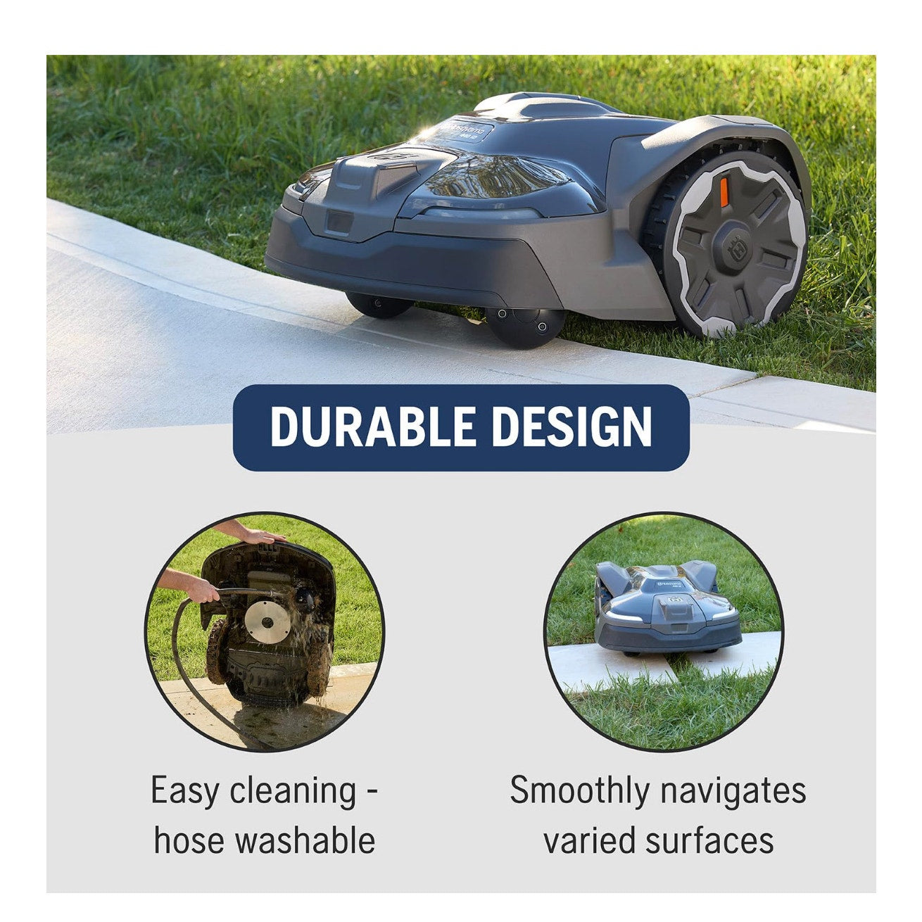 Husqvarna 410iQ Automower Robotic Mower, 0.5 Acre Mowing Capacity, Wire Free Robot Lawn Mower