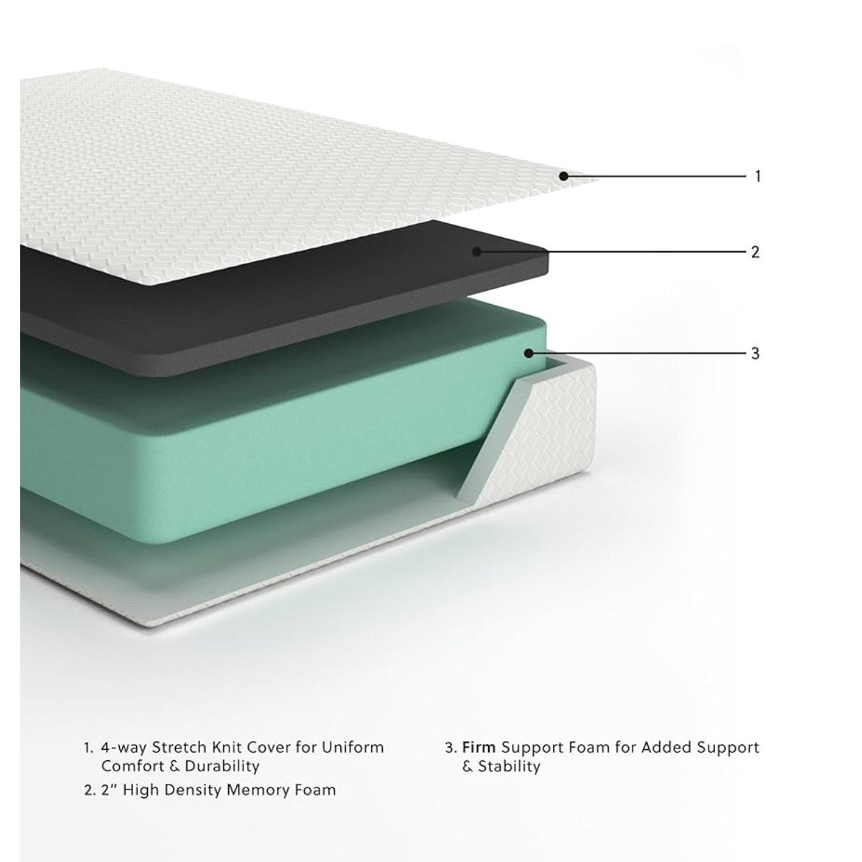 Ashley Full Size Chime 12 Inch Medium Firm Memory Foam Mattress with Green Tea