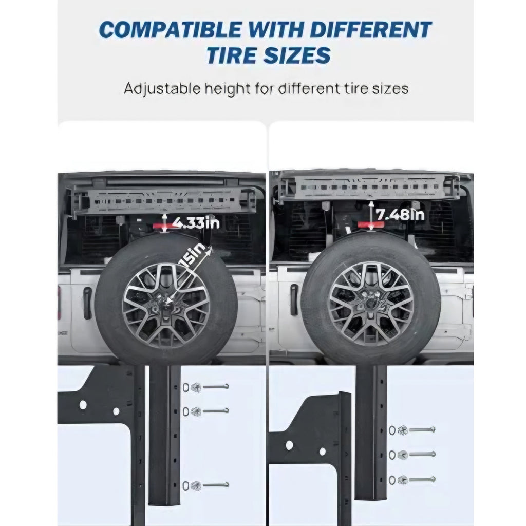 JOYTUTUS Rear Cargo Basket on OE Tailgate for 2018-2026 Wrangler JL & JLU | Heavy Duty 440LBS