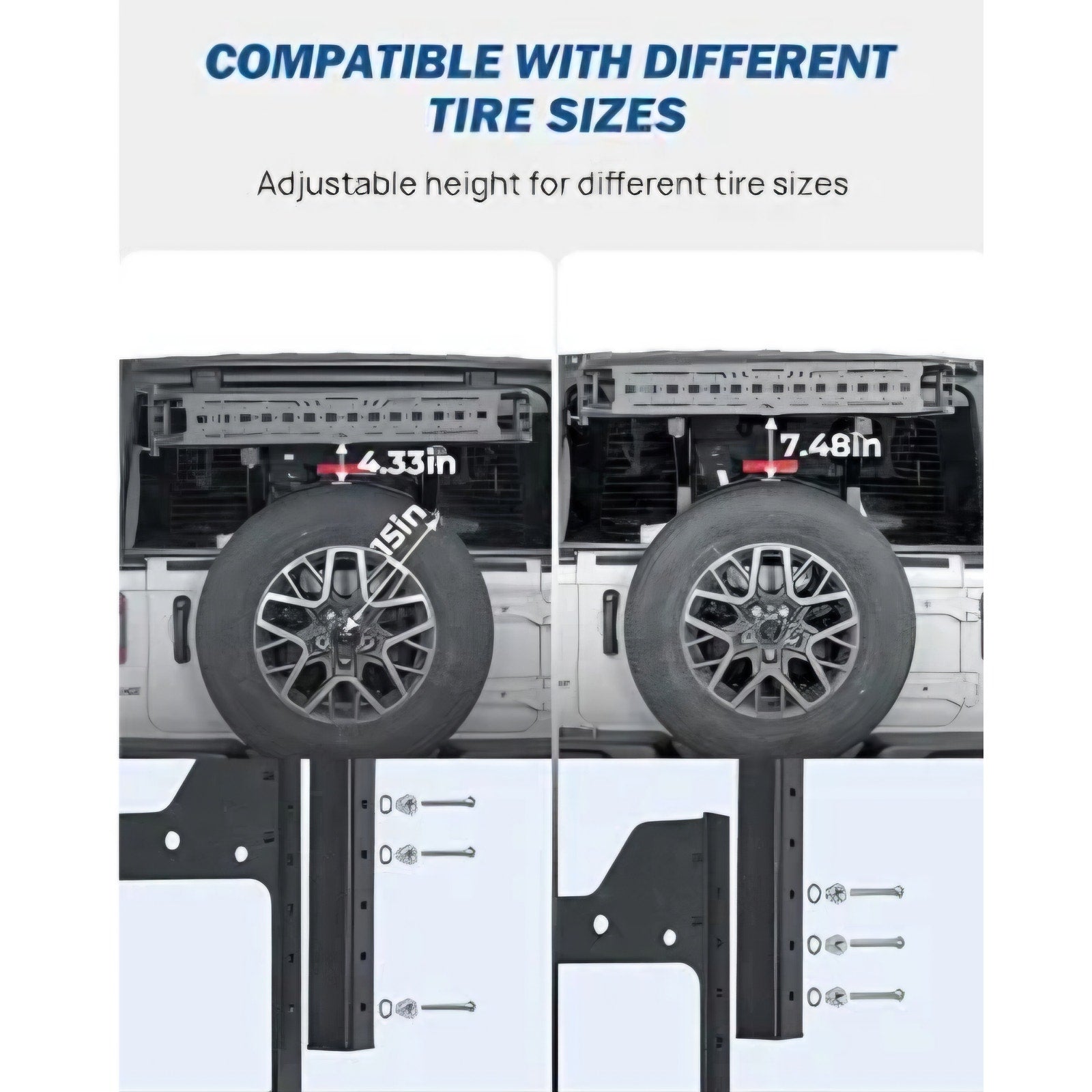 JOYTUTUS Rear Cargo Basket on OE Tailgate for 2018-2026 Wrangler JL & JLU | Heavy Duty 440LBS
