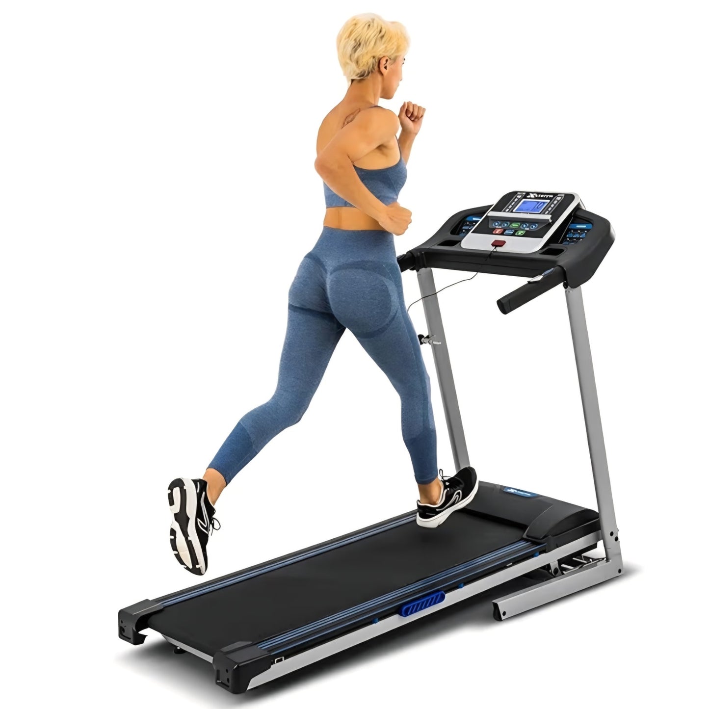 Folding Smart Treadmill, Compact Design, 250+ LB Weight Capacity, Powerful Motor