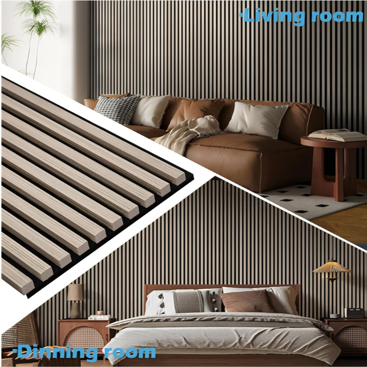 Art3d 2-Pack 108" x 12" Acoustic Wood Panels for Wall Oak