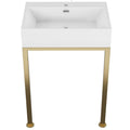 Concorde 24" Rectangle Console Sink with Brushed Gold Legs