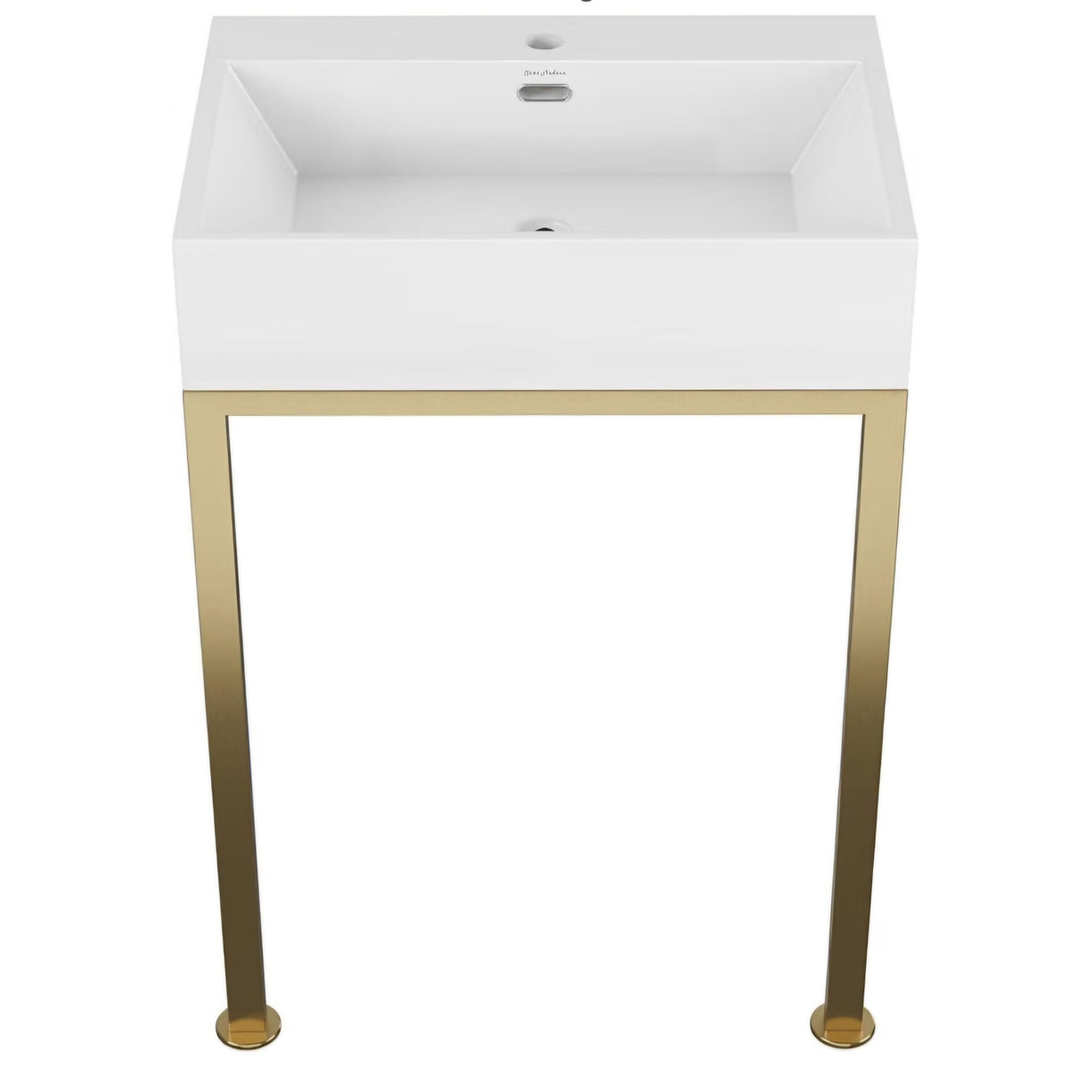 Concorde 24" Rectangle Console Sink with Brushed Gold Legs
