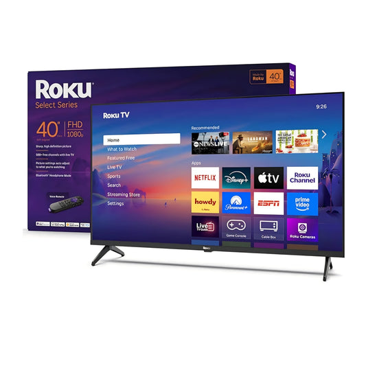 Roku Smart TV 2025 – 40-Inch Select Series, 1080p Full HD TV – Roku TV with Voice Remote