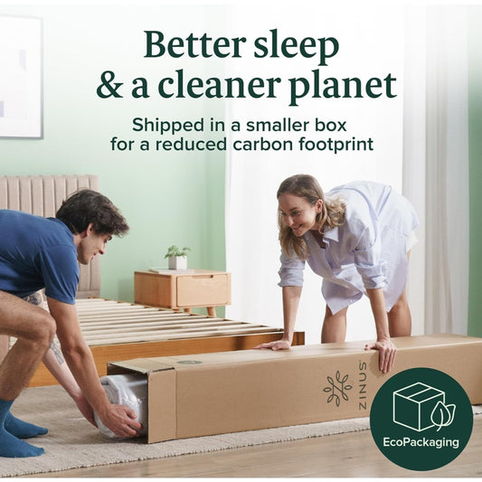 ZINUS 12 Inch Green Tea Memory Foam Mattress [New Version], King, Fiberglass free, Medium Firm Feel