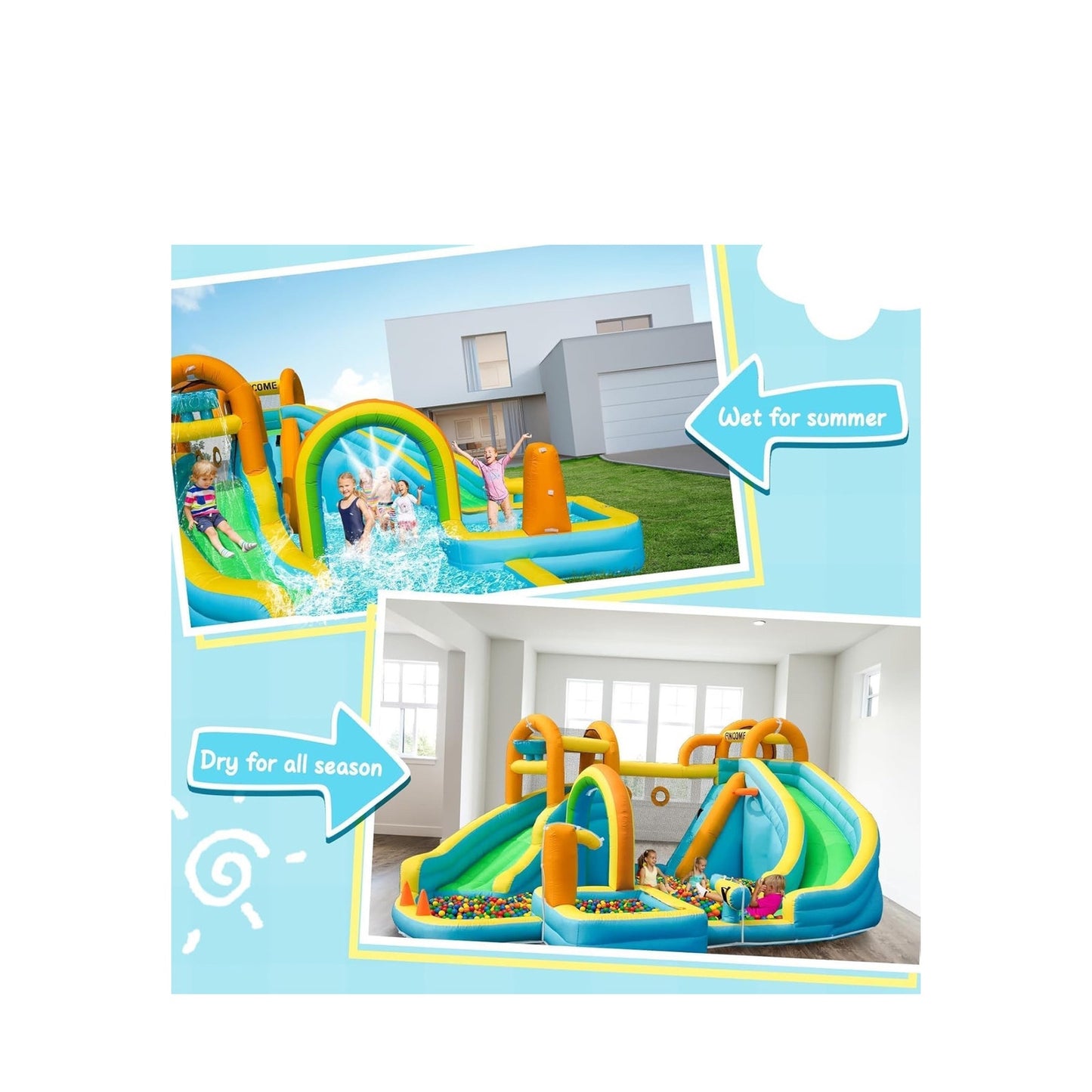 $350 OBO Inflamable water slide, Bounce House with 2 slide for kids