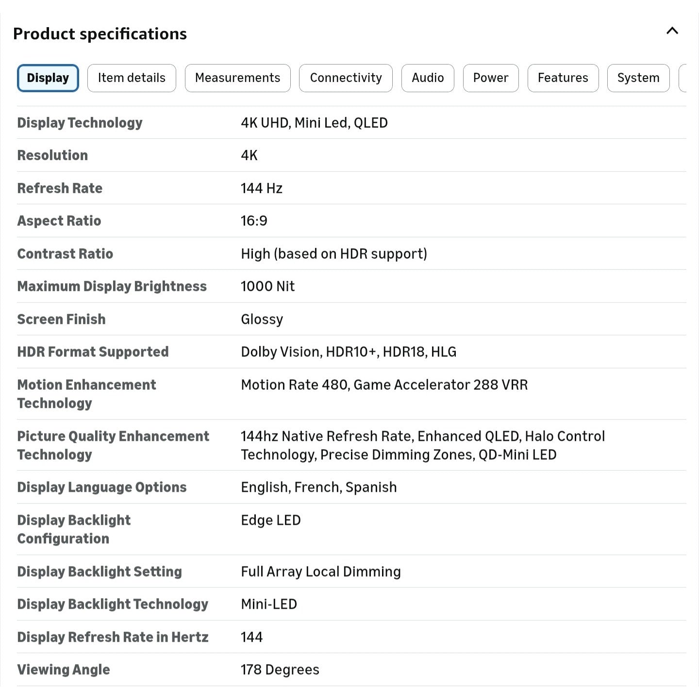 TCL 75 Inch Class QM6K Series | Mini LED QLED 4K HDR | 75QM6K, 2025 Model | 120HZ-144HZ