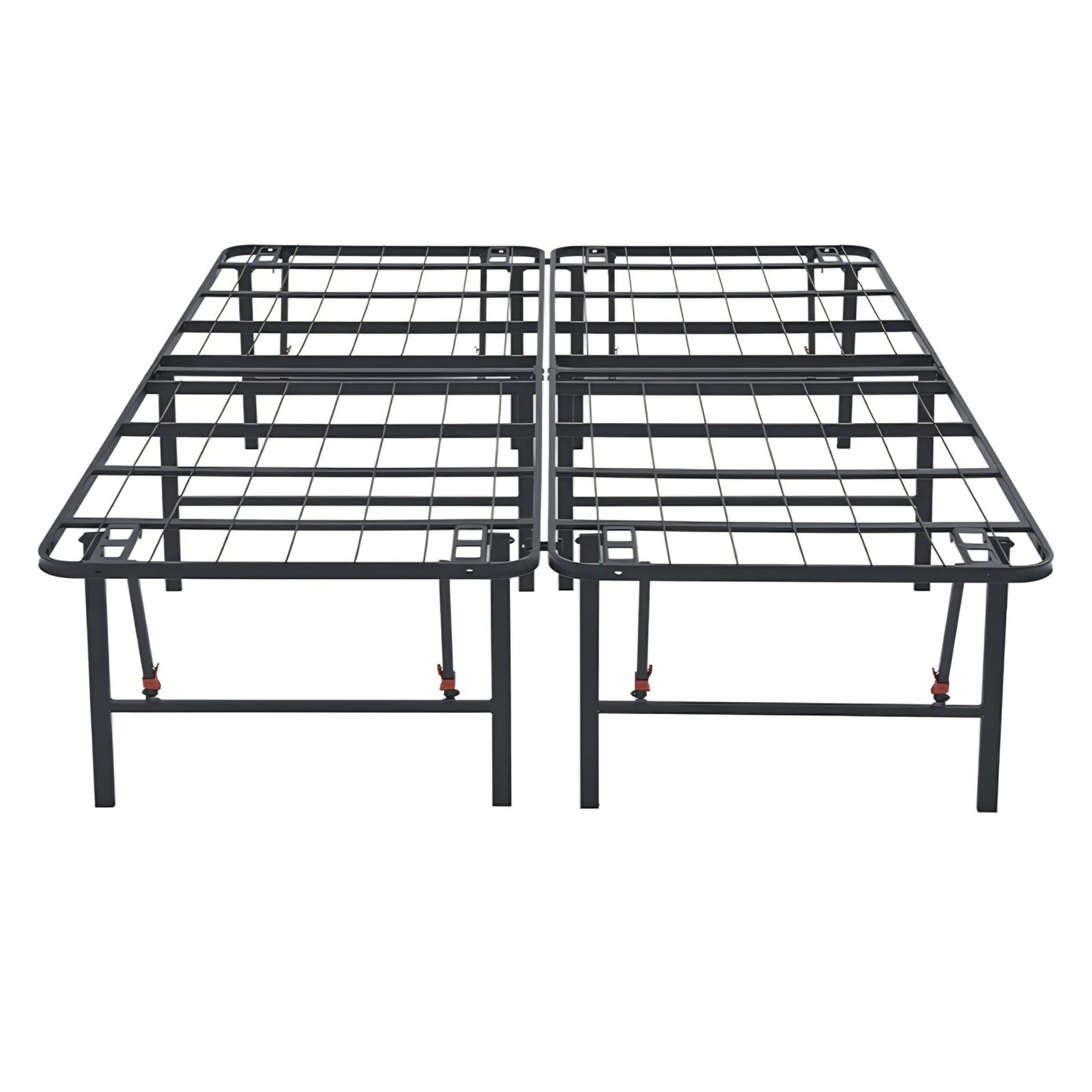 Amazon Basics Bed Frame with Storage, Foldable Metal Platform, Queen