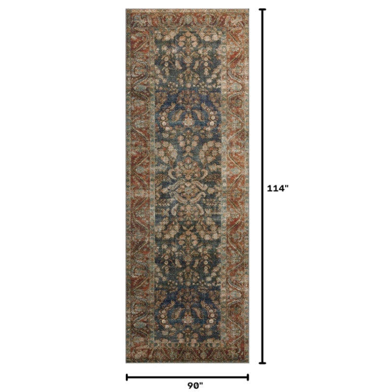 Loloi Chris Loves Julia Jules Ocean/Spice 7'-6" x 9'-6" Area Rug