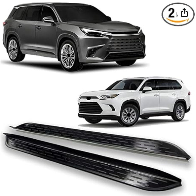 2Pcs Door Fixed Running Board Side Step Compatible with Toyota Grand Highlander Lexus