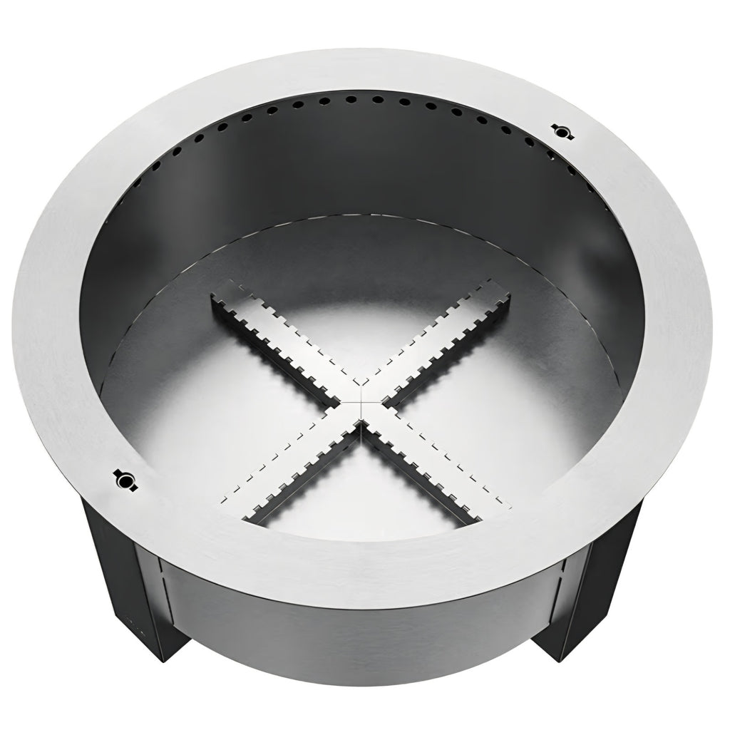 Smokeless Fire Pit (X Series 30, Stainless Steel) 34.5 inch Smokeless Firepit for Outside 94 Pounds
