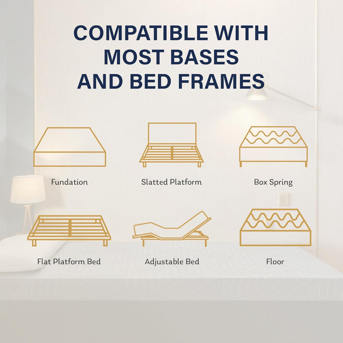 MLILY EGOHOME 14 In Twin XL Mattress, Copper Gel Memory Foam Mattress for Pain Relief, Medium, Black