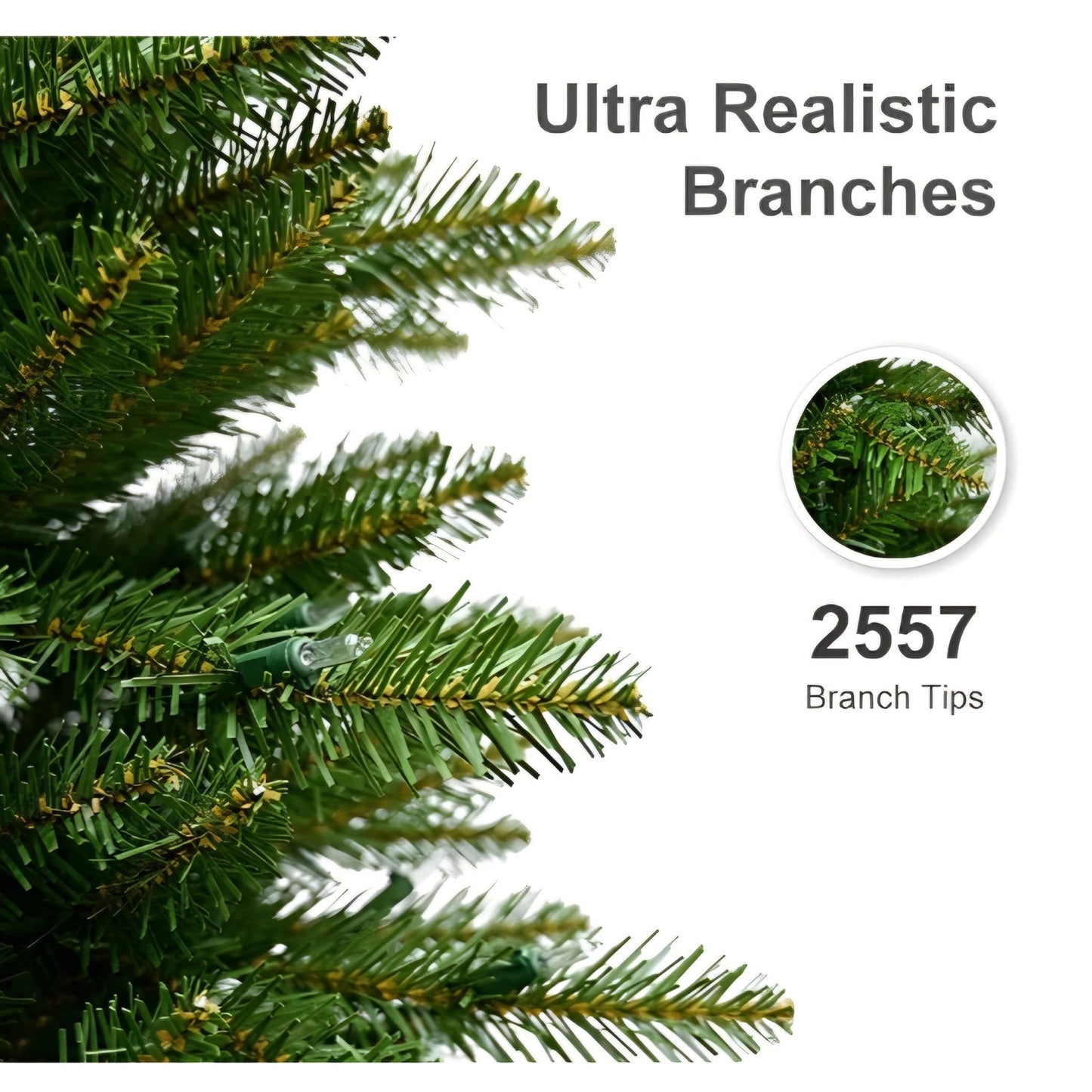Puleo International 10ft Pre-Lit Slim Fraser Christmas Tree with 900 Clear Lights