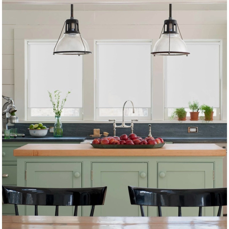 ChrisDowa 100% Blackout Roller Shade – Multiple Sizes – White Multiple sizes