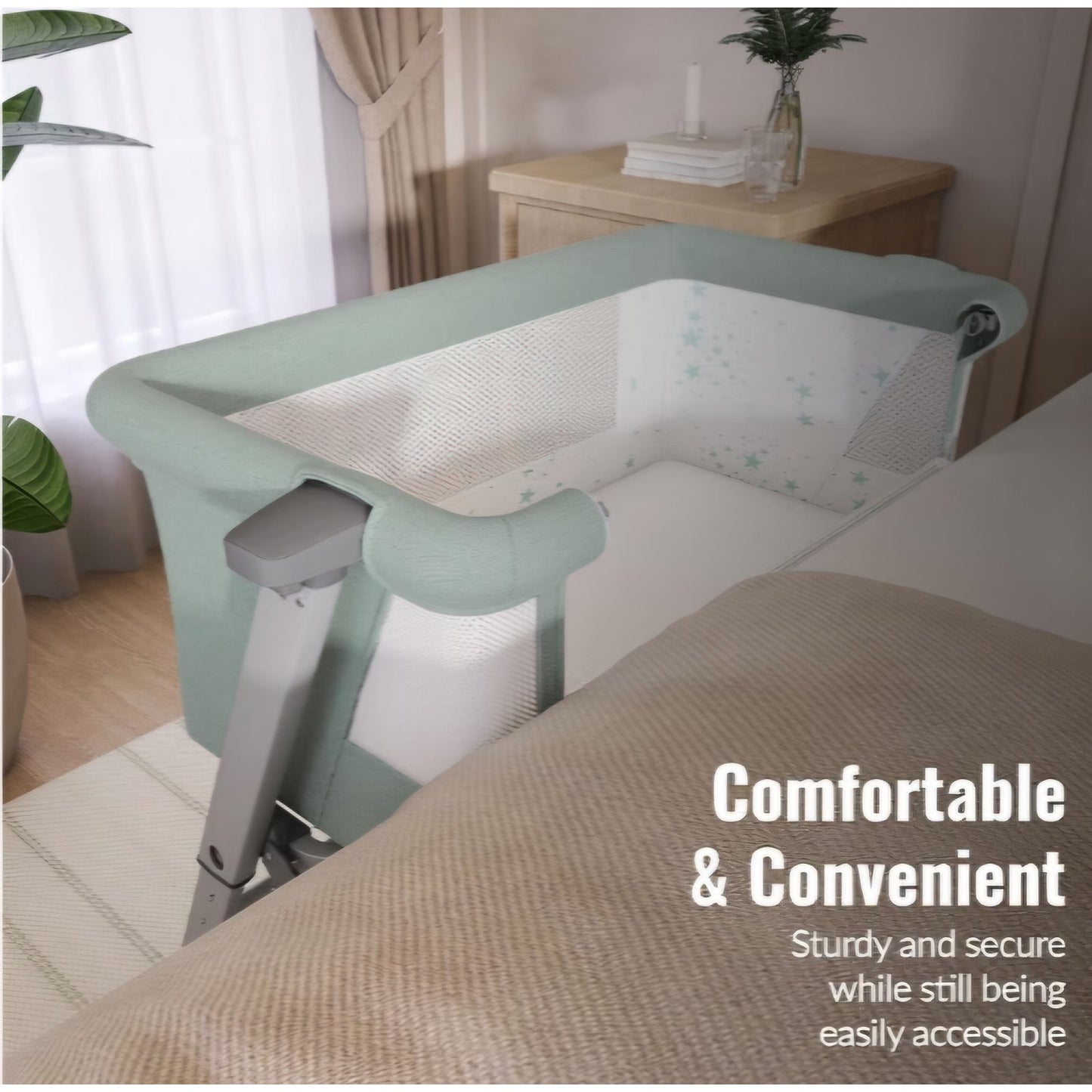 Dream On Me Skylar Bassinet and Bedside Sleeper, Adjustable Heights, Breathable Mesh Sides