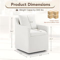 Dining Chairs Set of 4, Modern Dining Room Chairs with Casters & Washable Cover