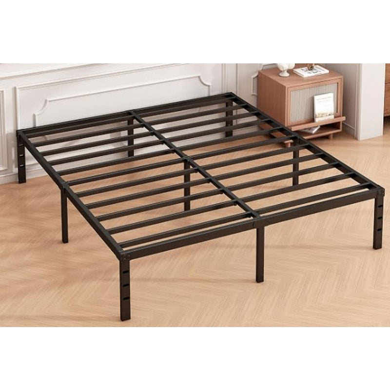 Hafenpo 16 Inch Full Bed Frame, Under Bed Storage, Black | Sturdy Metal Platform Full Size