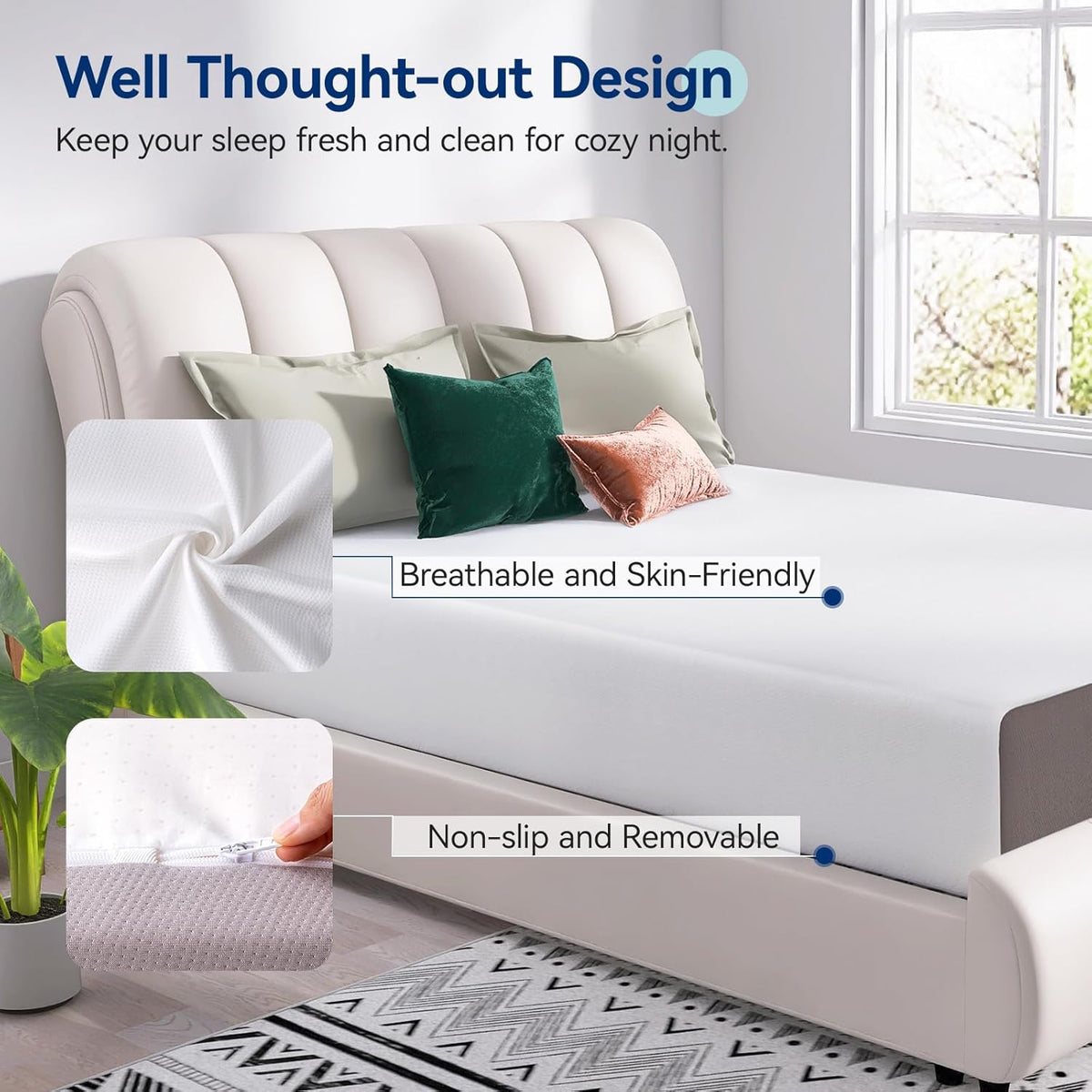 Queen matress 12 inch  Amazon Basic Medium Firm Memory Foam Mattress, Breathable, White/Grey
