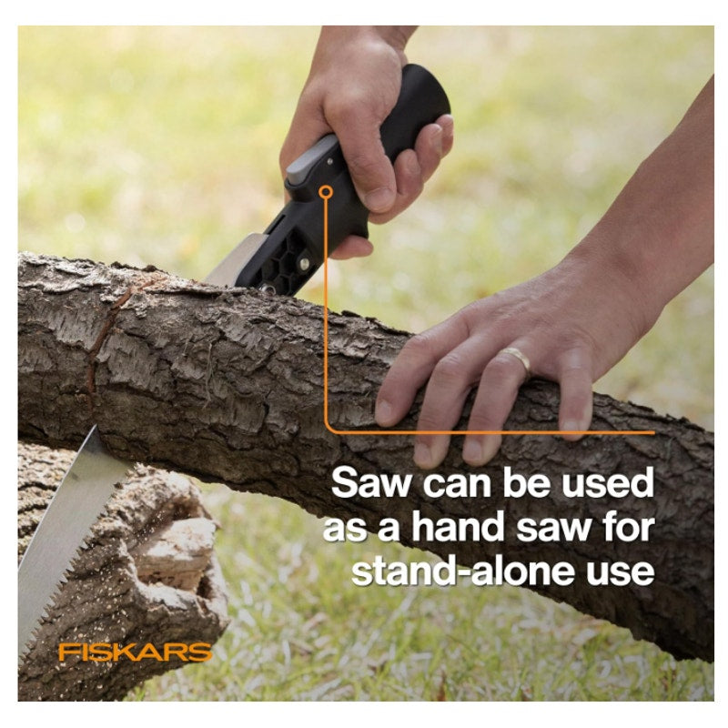 Fiskars 4-16 Ft XtendControl Extendable Pole Saw & Tree Pruner Modular Set Rotating Pruner Head Piv