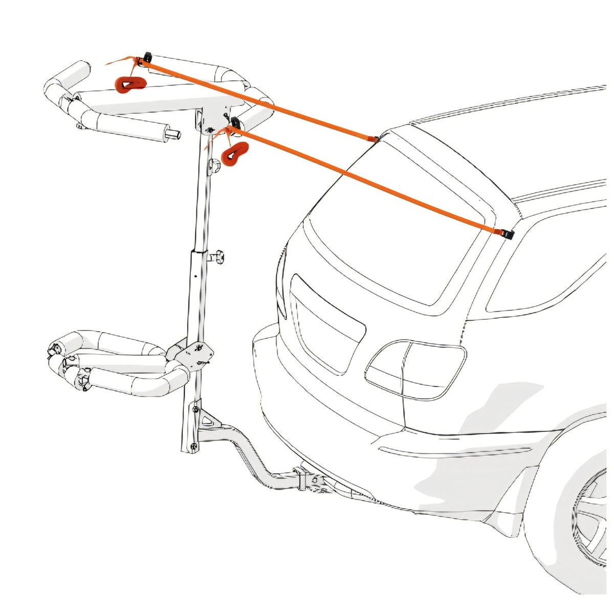 Iridium hitch mounted kayak rack