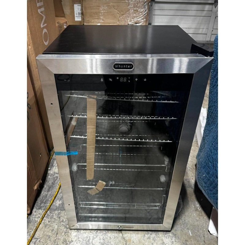 Whynter Beverage Refrigerator Mini Fridge, 136 Can, Glass Door, BR-1211DS Even Fan Forced Cooling