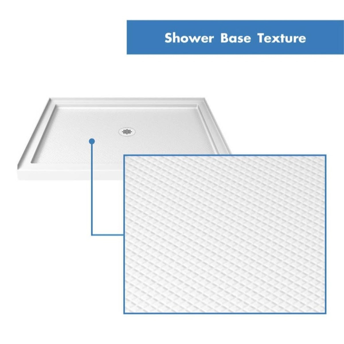 Dreamline DLT-1136360 Slimline Single Threshold Shower Base 36' x 36' x 2 3/4' in White