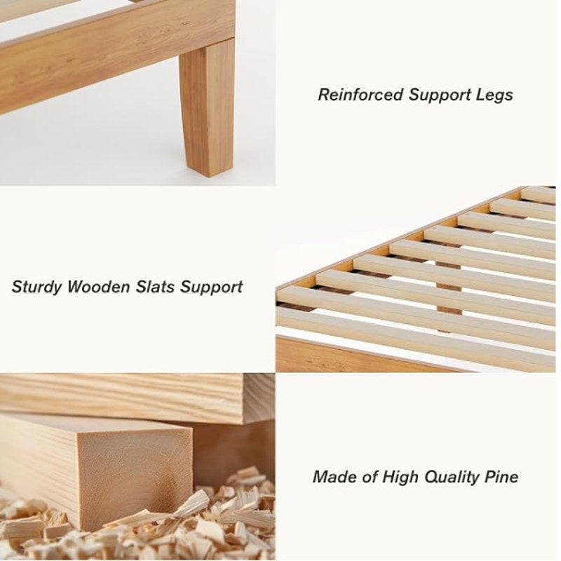 OLIXIS Full Size Bed Frame, Platform Bed Frame, Underbed Storage | Full Size Bed Frame