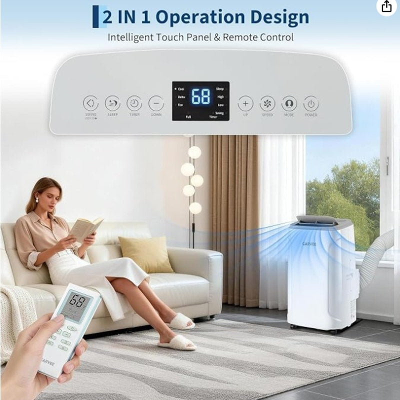 Garvee 14,000 BTU Portable Air Conditioner, 3-in-1 Portable AC for Rooms