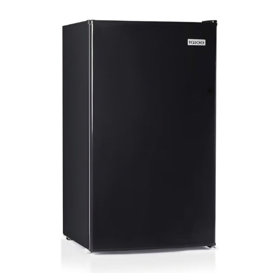 3.2 Cu.Ft. Mini Fridge with Freezer - Single Door Compact Refrigerator with Glass Shelves for Homes